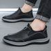 2025 Spring New Men's Casual Leather Breathable Sole Soft Panel Driving Shoes Loafers_voghion.com