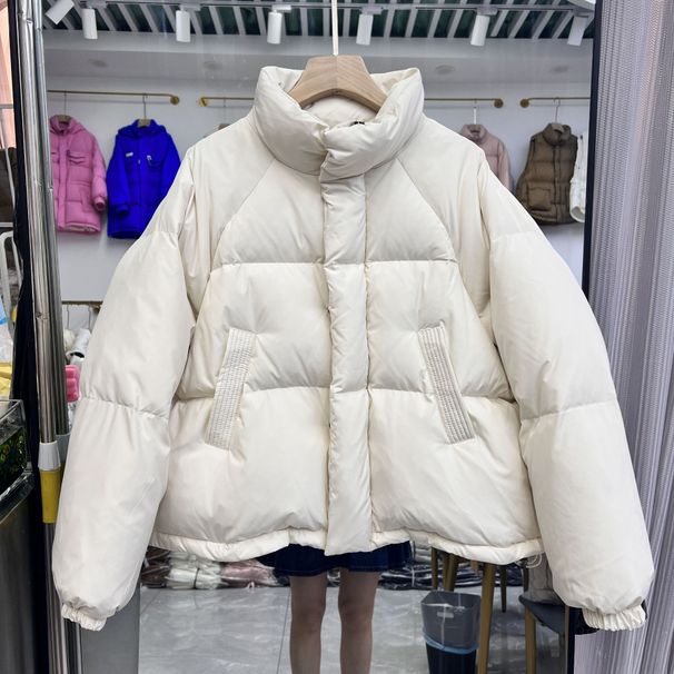 Daunenjacke für Damen, dick gefüttert, locker und warm_voghion.com