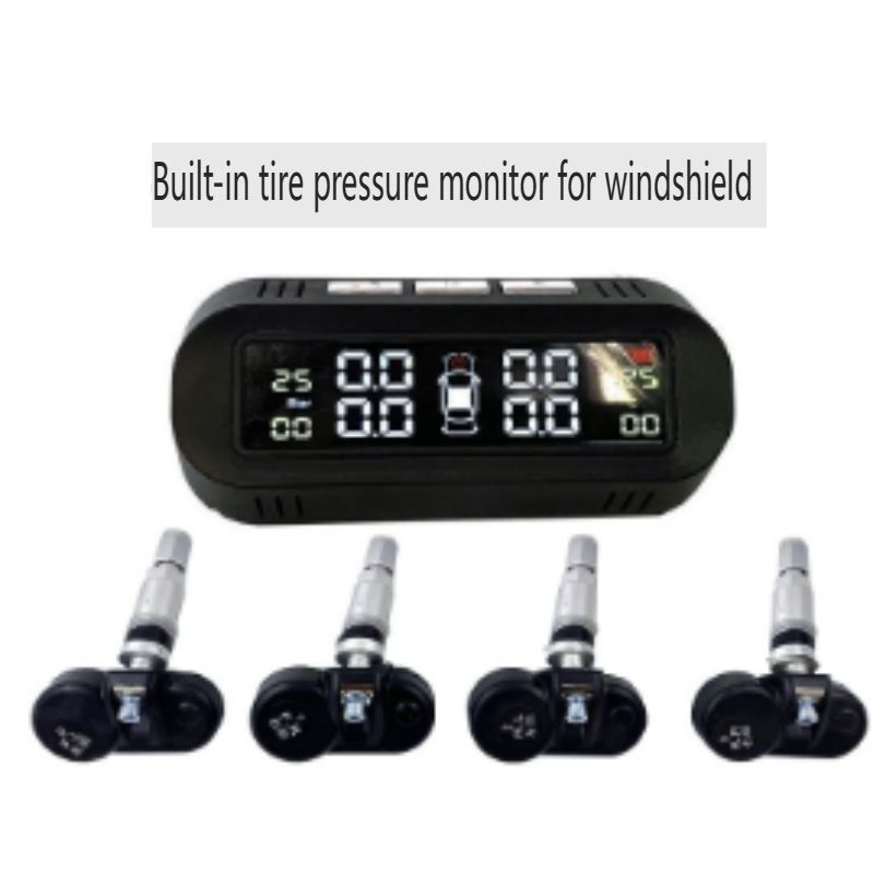 Solar-Powered Wireless TPMS For Cars - Hidden Windshield-Mounted Tire Pressure Monitoring System With Real-Time Alerts & Temperature Sensor_voghion.com