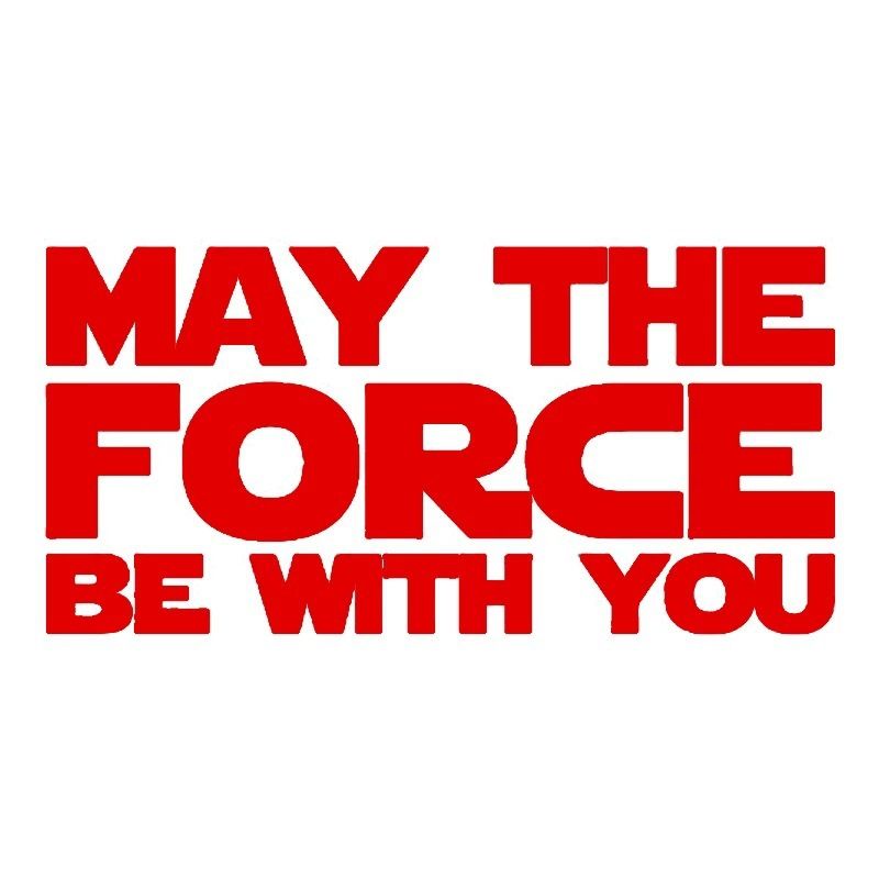 Reflective car sticker may the force be with you English letters body rear window sticker_voghion.com