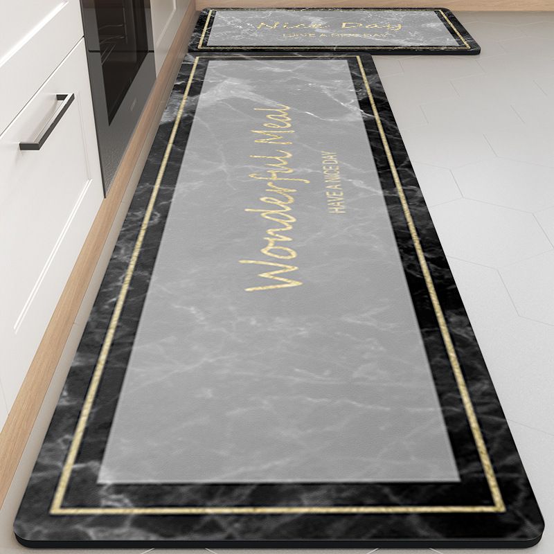 Soft Kitchen Floor Mat Oil Absorption No Cleaning Household Dirt Resistant Water Absorbent Wear Resistant Soft Mat Can Be Scrubbed Long Strip Mat_voghion.com