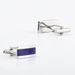 New Business Classic Rectangular Plated Silver Accessories Metal Cufflinks Men's French Shirt Cufflinks Holiday Gift_voghion.com