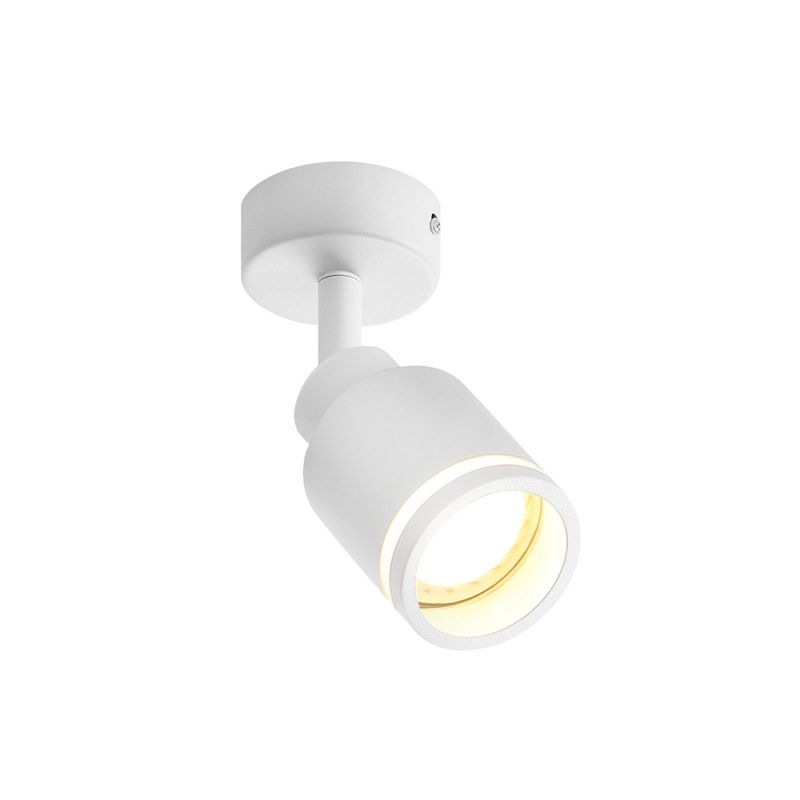 Deckenstrahler Weiß Moderne Deckenleuchte - 1 Flammig Schwenkbar Deckenspots Metall GU10 Spots Innen Wandstrahler Für Flur Büro Küche Schlafzimmerl_voghion.com