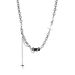 Collana in acciaio al titanio con pietre preziose nere a più strati, stile freddo, stile heavy metal, accessori hip hop con personalità scura_voghion.com