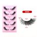 Wimperset Nieuw product 5 paar nepwimpers in vossenstijl Natuurlijke dikke oogstaartverlenging Kattenoogwimpers_voghion.com
