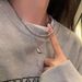 Sweet, Cool, Cold Wind, Double Layer Moon Necklace, Light Luxury, High End, Small And Unique, Clavicle Spicy Girl,_voghion.com