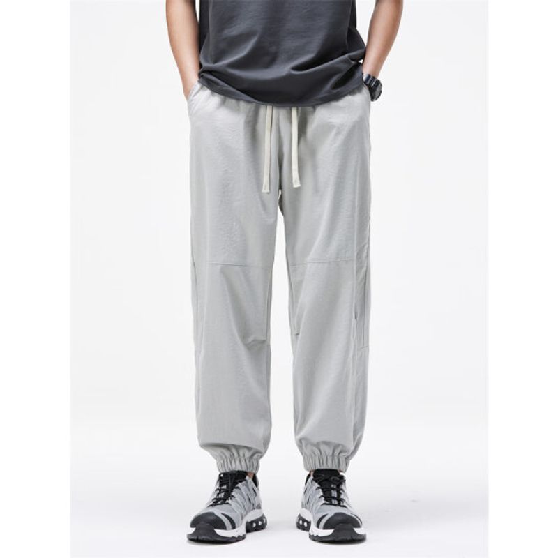 BASEMAN Ice Silk Pants Men In Summer, Quick Drying, Casual, Thin, Comfortable, Loose, Simple, Versatile, Sporty,_voghion.com