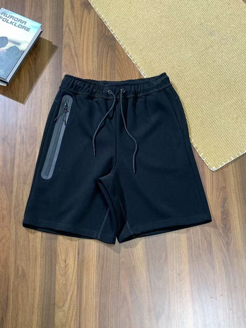 Pantalones cortos deportivos informales para hombre, de algodón transpirable, con cordón ajustable y cremallera frontal, multicolor_voghion.com