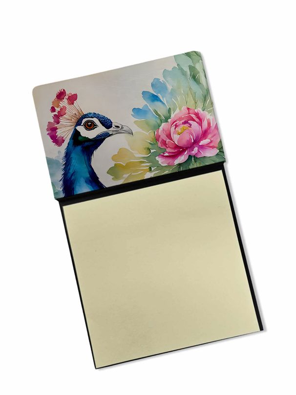 NEW Peacock Sticky Note Holder Refillable Dispenser Self-Sticky Note Pads, Memo Pads Blank Desk Accessories_voghion.com