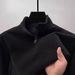 Felpa con mezza cerniera da uomo Felpa in pile con mezza cerniera da uomo Maglione invernale caldo e spesso con collo alto Top termico morbido al tatto_voghion.com