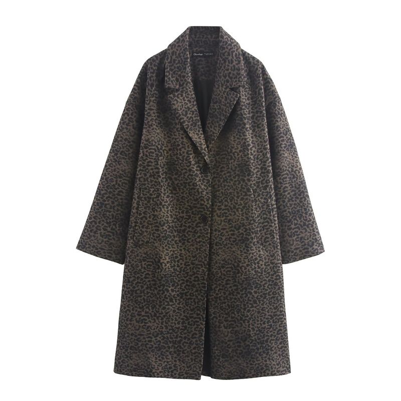 Women's 2024 Autumn/Winter New Street Fashion Animal Pattern Printed Coat_voghion.com