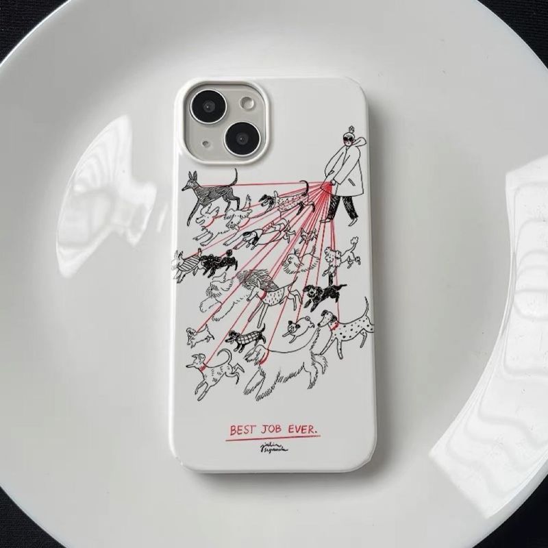 Süße Linie Welpe 14/15 Pro Telefon IPhone 13 Art 11 Anti Drop 12 Soft Case X/XR_voghion.com