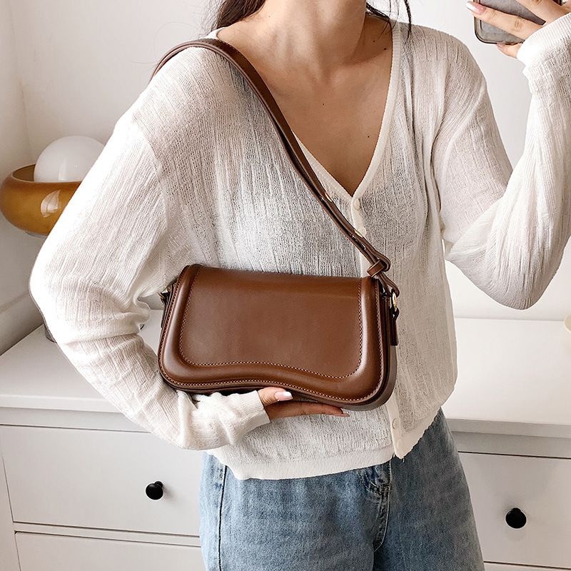 Sac à bandoulière de niche texturé haut de gamme pour femme, sac à bandoulière simple et carré, petit sac à la mode_voghion.com