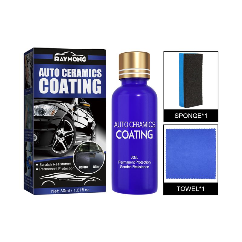 Rayhong 3-delige set autokeramische coating, schone decontaminatie, waterdichte stofdichte krasreparatie, verfonderhoud, renovatiecoatingoplossing_voghion.com