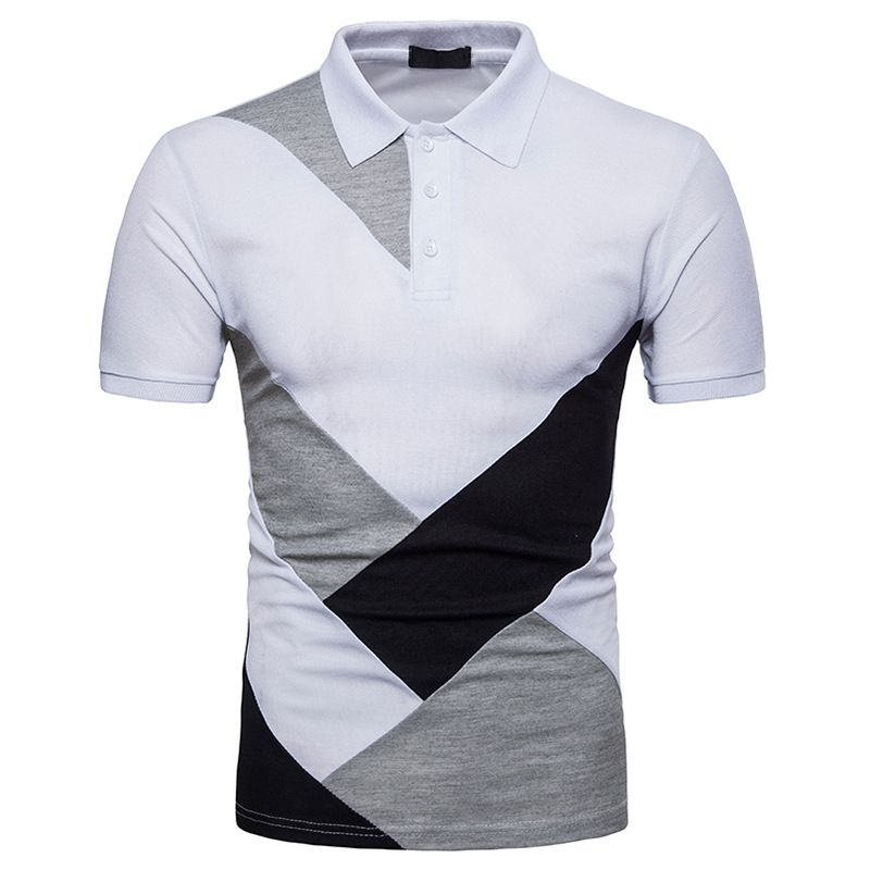 Sommer 2022 Herren Poloshirt Business Casual T-Shirt Kurzarm gestreift Revers Top T-Shirt_voghion.com