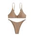 Women's new small trough bikini solid color trough small circle swimsuit triangle bag swimsuit women_voghion.com