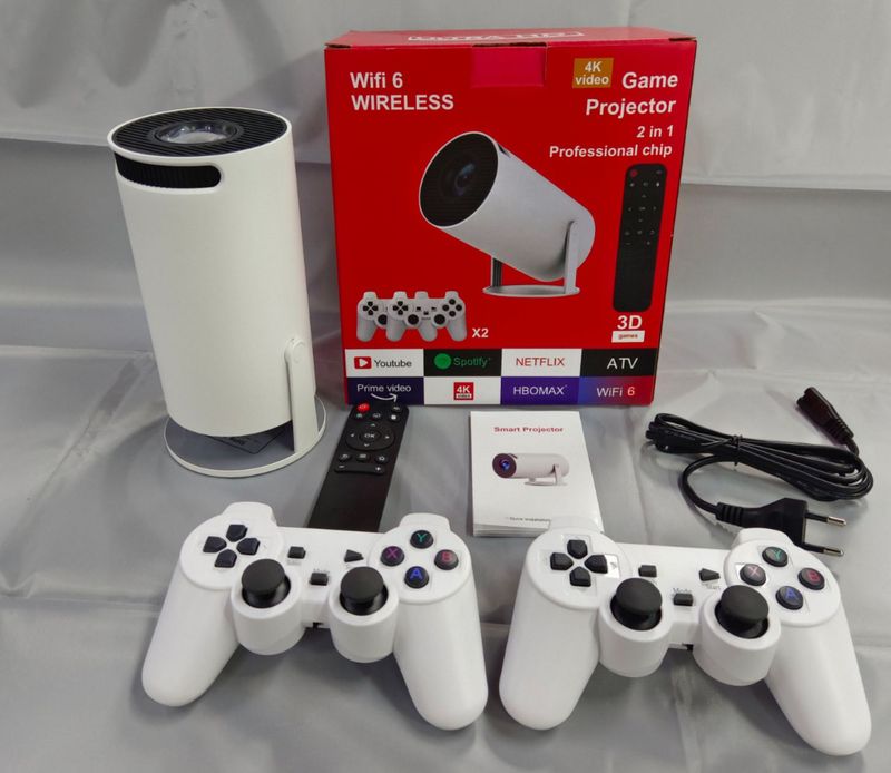 Android Smart Game Console Projector, Smart WIFI4K High-definition Movie Projector. It Comes With Over 2,000 Games For You To Play_voghion.com