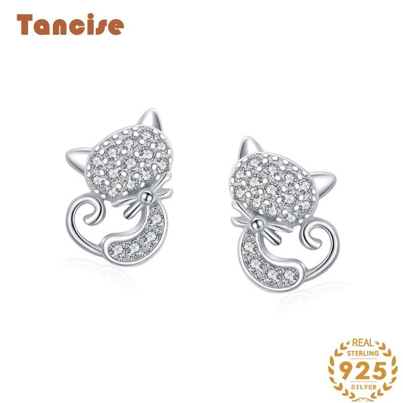 Boucles d'oreilles pendantes Tancise en argent et zircone pour femmes, cadeaux de fête de mariage_voghion.com