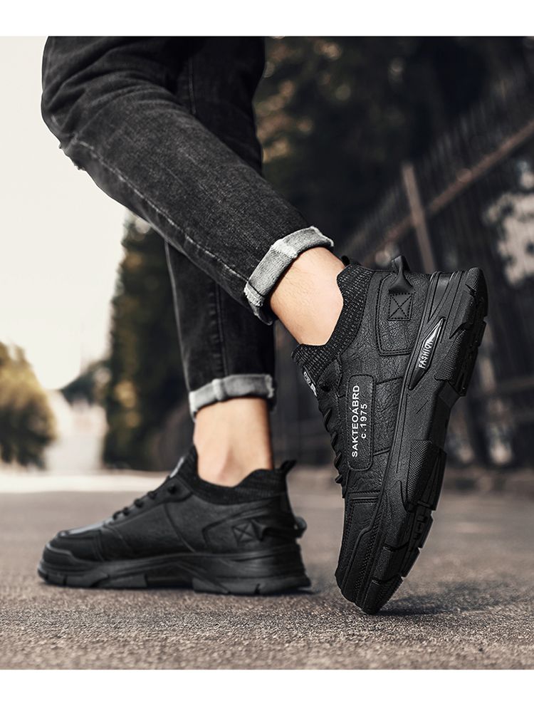 Stivali da trekking da uomo Stivali di sicurezza resistenti all'acqua con protezione antistatica Stivali leggeri protettivi per escursionisti in pelle_voghion.com