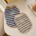 Leather Label Striped Fleece Vest Pet Clothes Cats, Autumn Winter New Style For Teddy, Bichon, And Small Dogs_voghion.com