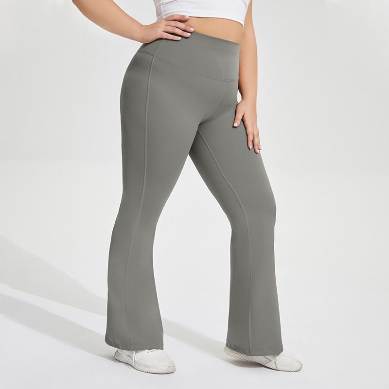Women's yoga sports lulu sports yoga bell-bottom pants for women with peach hip lift fitness contrasting color trousers_voghion.com