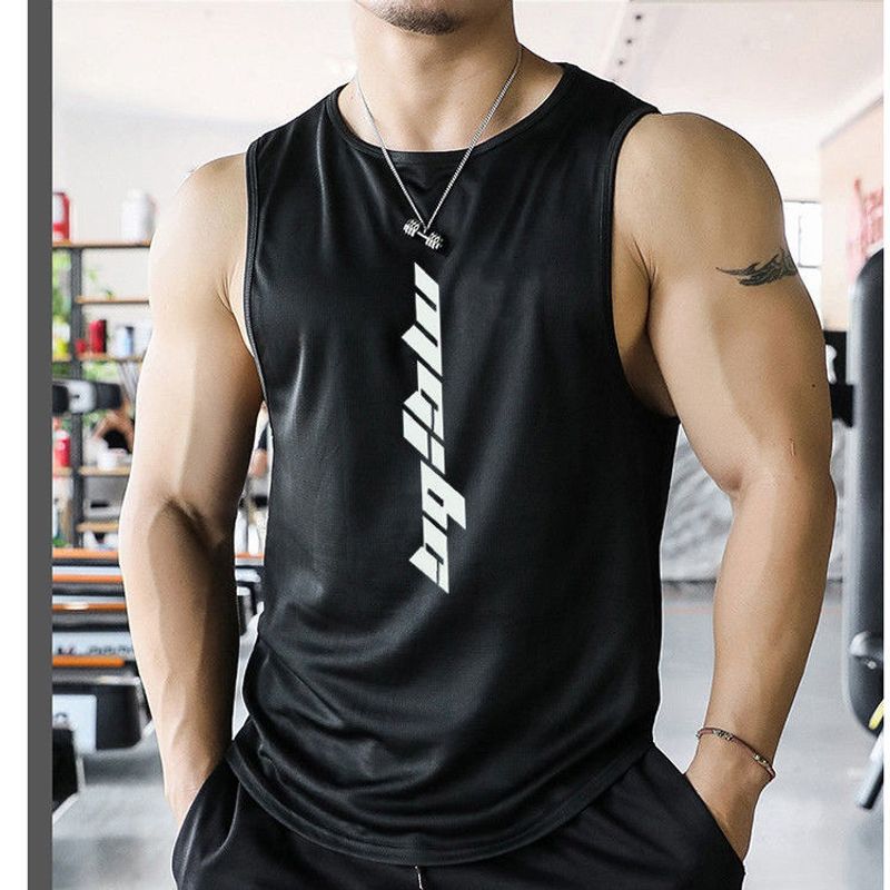 Trendy snel drogend sportvest mouwloos Muscle Brothers Training Zomer Fitness Hardlopen Vochtafvoerend Nieuw T-shirt_voghion.com