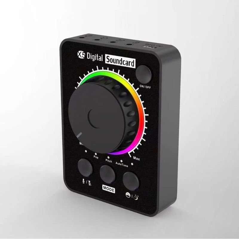 New X5 Sound Card Professional Convenient Desktop Live Streaming Set Easy To Use_voghion.com