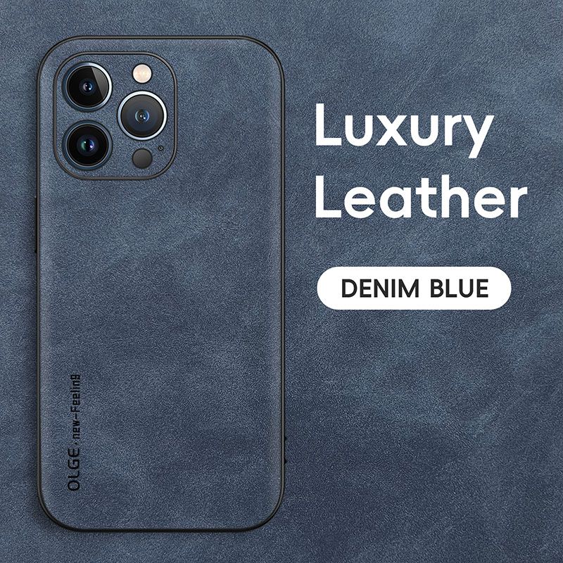Leder-Telefon-Hülle für IPhone 15 14 13 12 11 X XS XR Pro Max Plus Schutz Stoßfeste Abdeckung_voghion.com