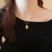 Simple Square Pendant Necklace Niche Fashion Light Luxury Collarbone Chain Versatile High-end Elegant Accessory_voghion.com