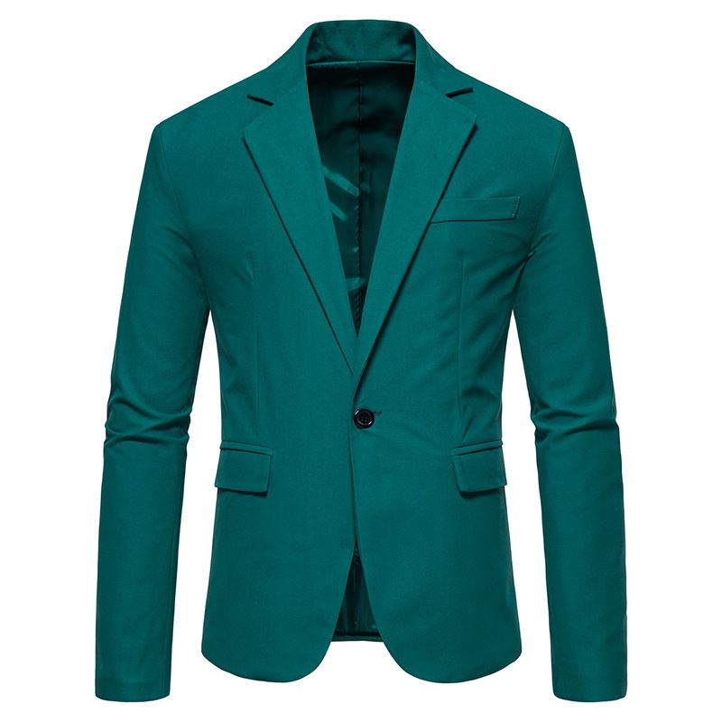 2024 Printemps Nouvelle Tendance Col En V En Daim À Un Bouton Manteau Costume Robe De Mariée pour Hommes_voghion.com