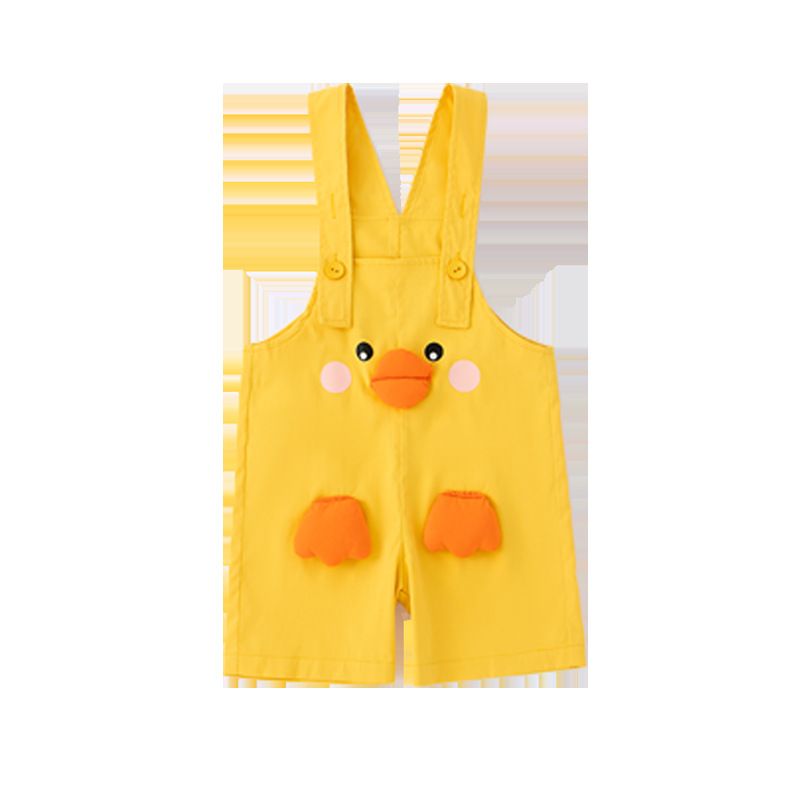 Tuta da spettacolo per bambini, a maniche corte, estiva, con colori arcobaleno, a forma di paperella gialla, per mamma e bambini, per l'asilo._voghion.com