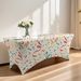 Elastic Polyester Tablecloth – Full-Cover Stretchable Dustproof Table Cover For Parties, Holidays & Home Decor (Multiple Prints & Sizes)_voghion.com