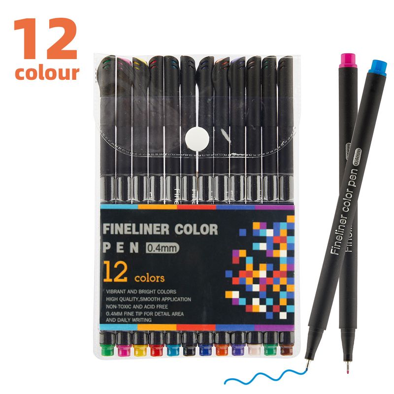 ​Set mit feinen Zeichenstiften in 100 Farben – 0,4 mm ultrafeine Spitze, schnelltrocknend, wischfest, zum Skizzieren, Kritzeln und für DIY-Kunstprojekte_voghion.com
