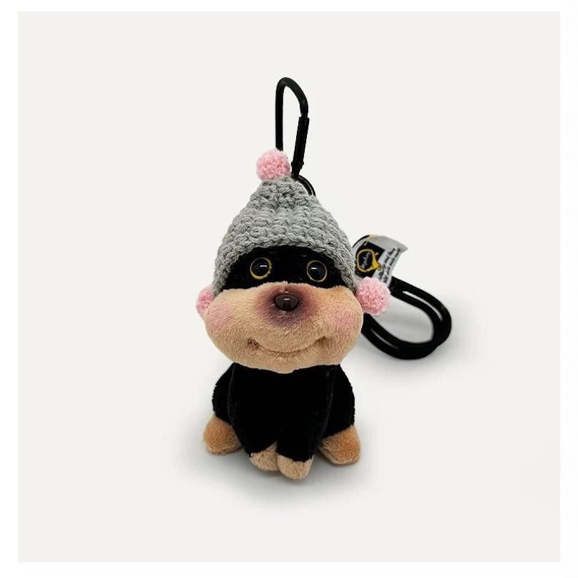 Cute Bee Puppy Bag Pendant For Girls Plush Doll Keychain Toy Niche High-end Backpack Decoration_voghion.com