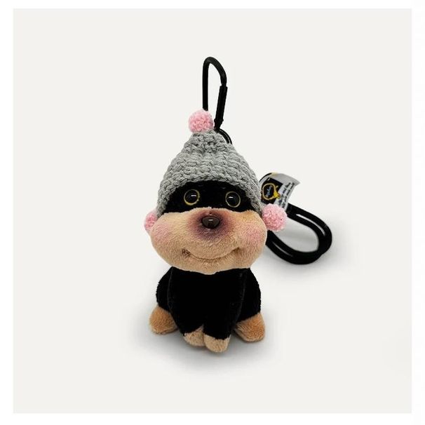 Cute Bee Puppy Bag Pendant For Girls Plush Doll Keychain Toy Niche High-end Backpack Decoration_voghion.com