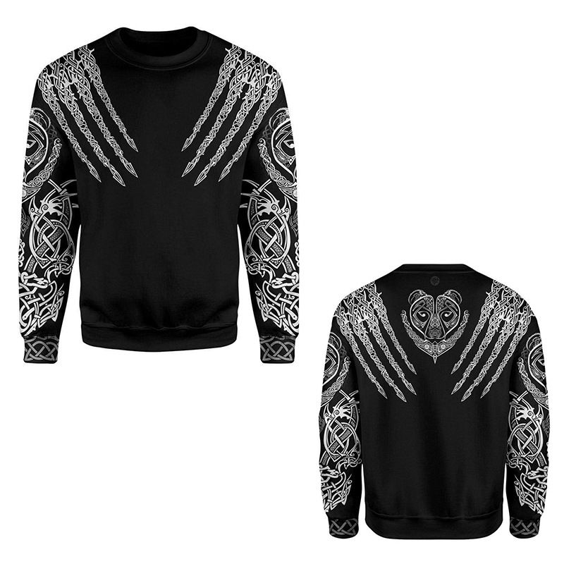 Herrenbekleidung neuer Digitaldruck Weihnachten Rundhals-Sweatshirt Tops Paarkleidung_voghion.com