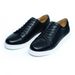 New casual men's shoes, top layer cowhide woven pattern embossed lace up leather shoes, men's extra large size, small size, breathable sneakers_voghion.com
