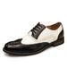 Neu Color-Block Brogue Leder Koreanischen Stil Winter Casual Große Größe Höhe-Erhöhend Spitz Busins Formale_voghion.com