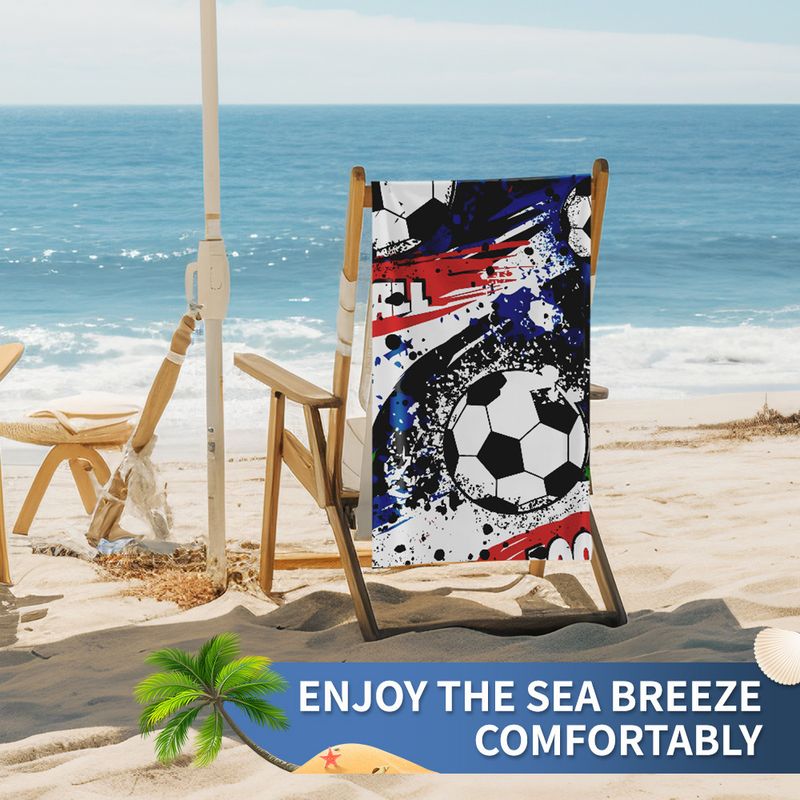 Serviette de plage en microfibre - Serviette de bain et de sable ultra absorbante à séchage rapide (ultra douce, légère, sans sable, protection UPF 50+, grande taille 180 x 90 cm)_voghion.com