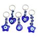 New Heart-shaped Keychain, Five-pointed Star Devil's Eye Keychain, Car Key Pendant, European And American Jewelry._voghion.com