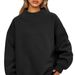 Women's sweatshirt long sleeve turtleneck pullover sweatshirt casual sweatshirt fleece top_voghion.com