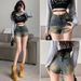 Denim For Women, Tight Fitting 2023 New Spring And Summer Look Slimming, Base Hot Pants, Hip Lifting, High Waist Elastic_voghion.com