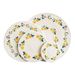 Lot de 6 sets de table en coton résistant à la chaleur, dessous de verre à imprimé floral pour table à manger, sets de table antidérapants, écologiques et lavables_voghion.com