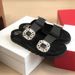 Damenschuhe Sommer Neue Mode Vielseitige Casual Flip Flops Quadratische Schnalle Strass Doppelriemen Dicke Unterseite Strandsandalen Damen Outdoor Hausschuhe_voghion.com