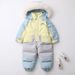 Kids' Fleece-Lined Snowsuit With Hood - Winter Waterproof Ski Jumpsuit For Toddlers (80-120cm) - Unisex Thermal One-Piece Playsuit_voghion.com