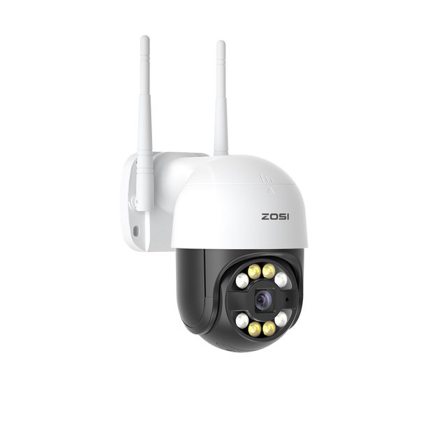 Telecamera di sicurezza per esterni 4K Ultra HD - 360° IP66 resistente alle intemperie, rilevamento umano tramite IA, visione notturna a colori e audio bidirezionale_voghion.com