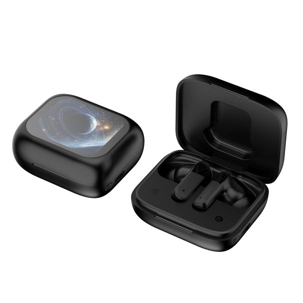 Auricolari wireless con touch screen a colori, Bluetooth 5.4, traduzione AI, modalità di gioco a bassa latenza, impermeabilità IPX5_voghion.com