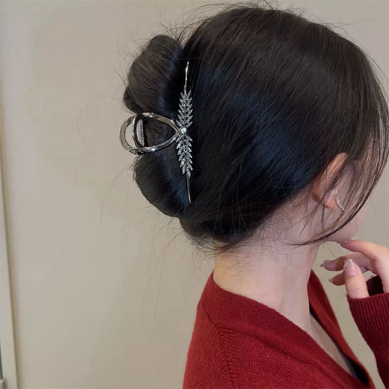 Metal Wheat Fringe Grab Clip Female Premium Feeling Delicate Hair Clip Female Back of the Head Clip Headdress New Hair Cards_voghion.com