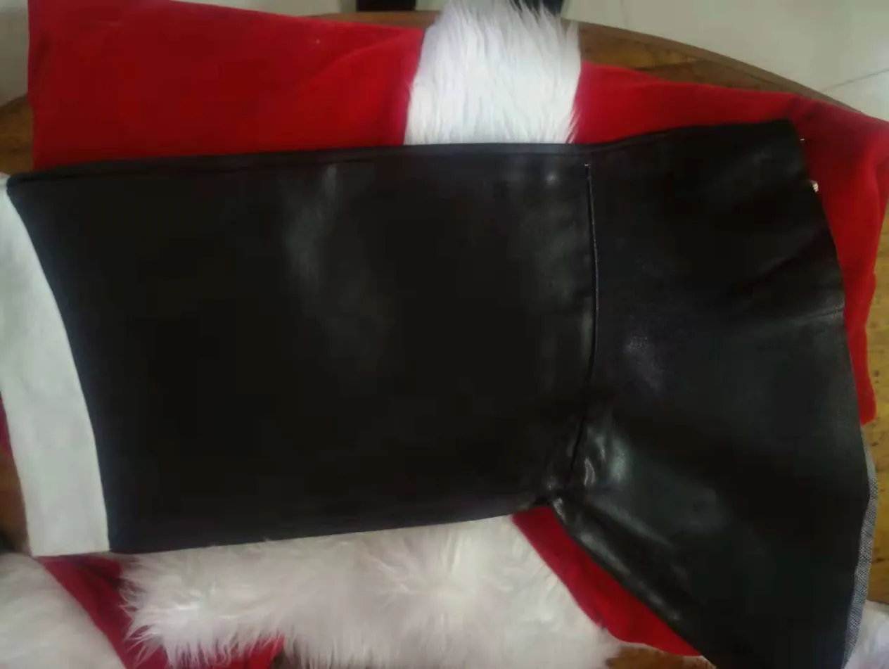 Santa Claus Costume Christmas cosplay gold velvet suit adult role playing performance costume_voghion.com