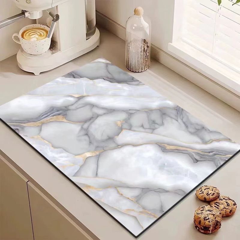 Home Garden Marble Light Luxury Soft Diatom Mud Floor Mat Bathroom Toilet Entrance Door Mat Water Absorbing Non Slip Quick Drying_voghion.com